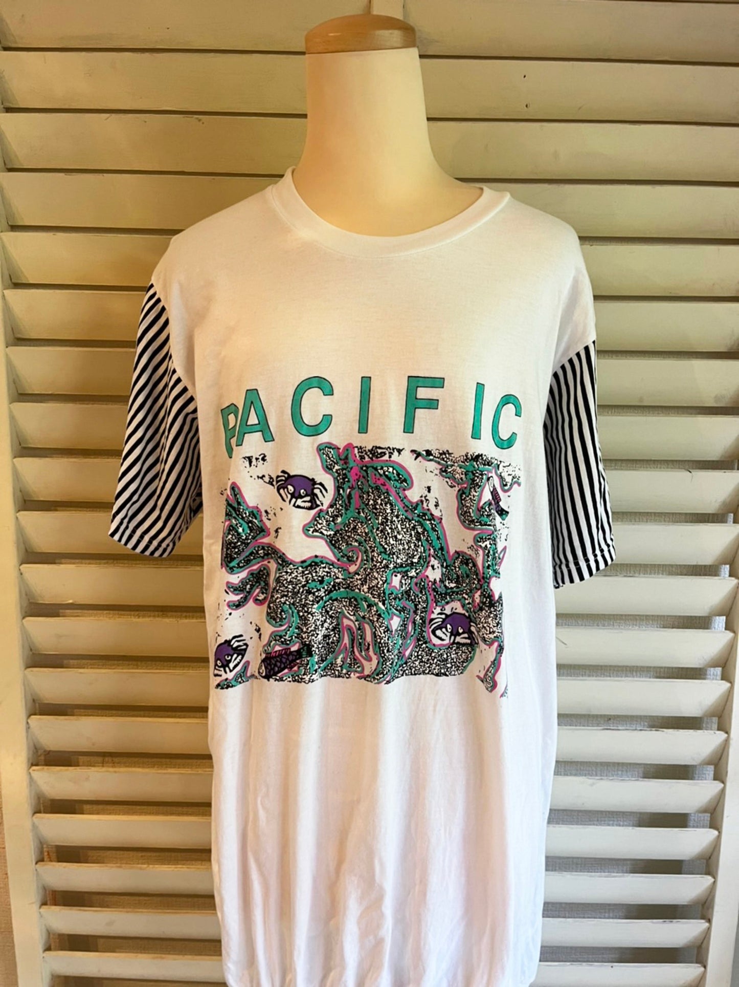 【EURO vintage】レディース PACIFIC 半袖Tシャツ ワンピース (FREE )