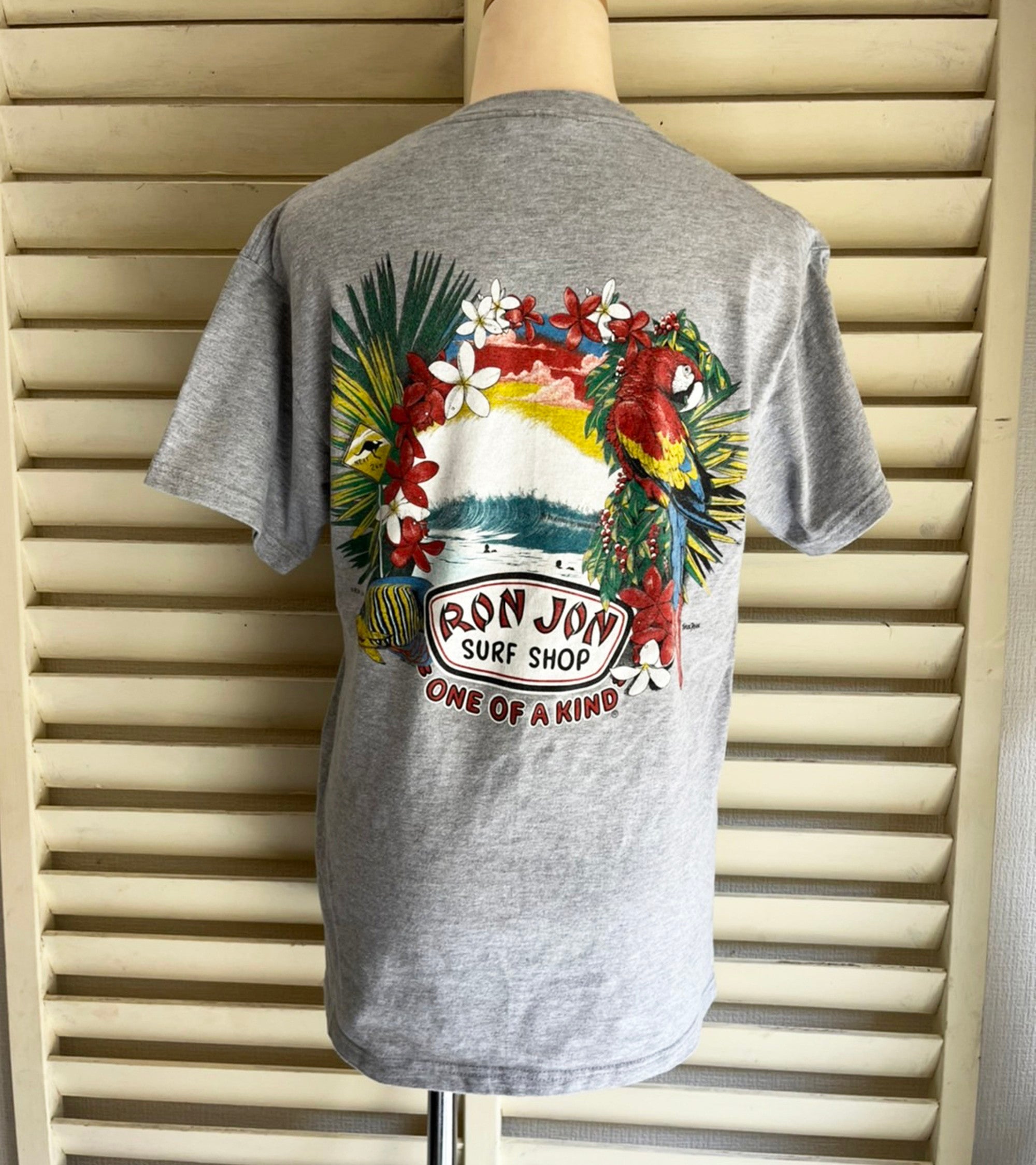 RON JON SURF SHOP】90's ロンジョン USA製 グレー Tシャツ (men's S