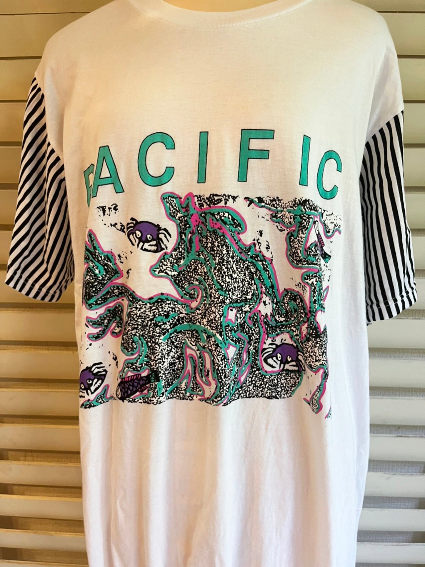 【EURO vintage】レディース PACIFIC 半袖Tシャツ ワンピース (FREE )
