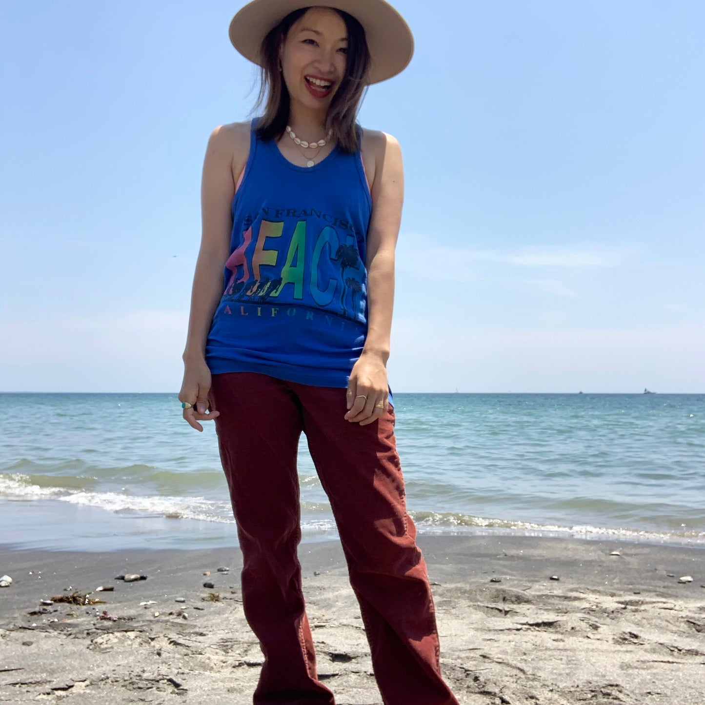 80's vintage SAN FRANCISCO BEACH Tank Tops (men's L)