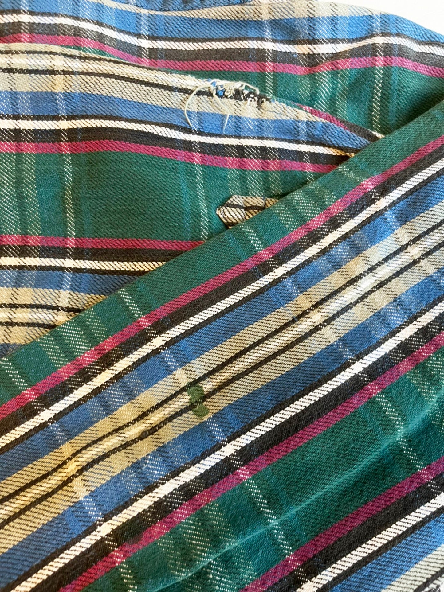 90's FIVE BROTHER Heavy flannel shirt green (men's L)