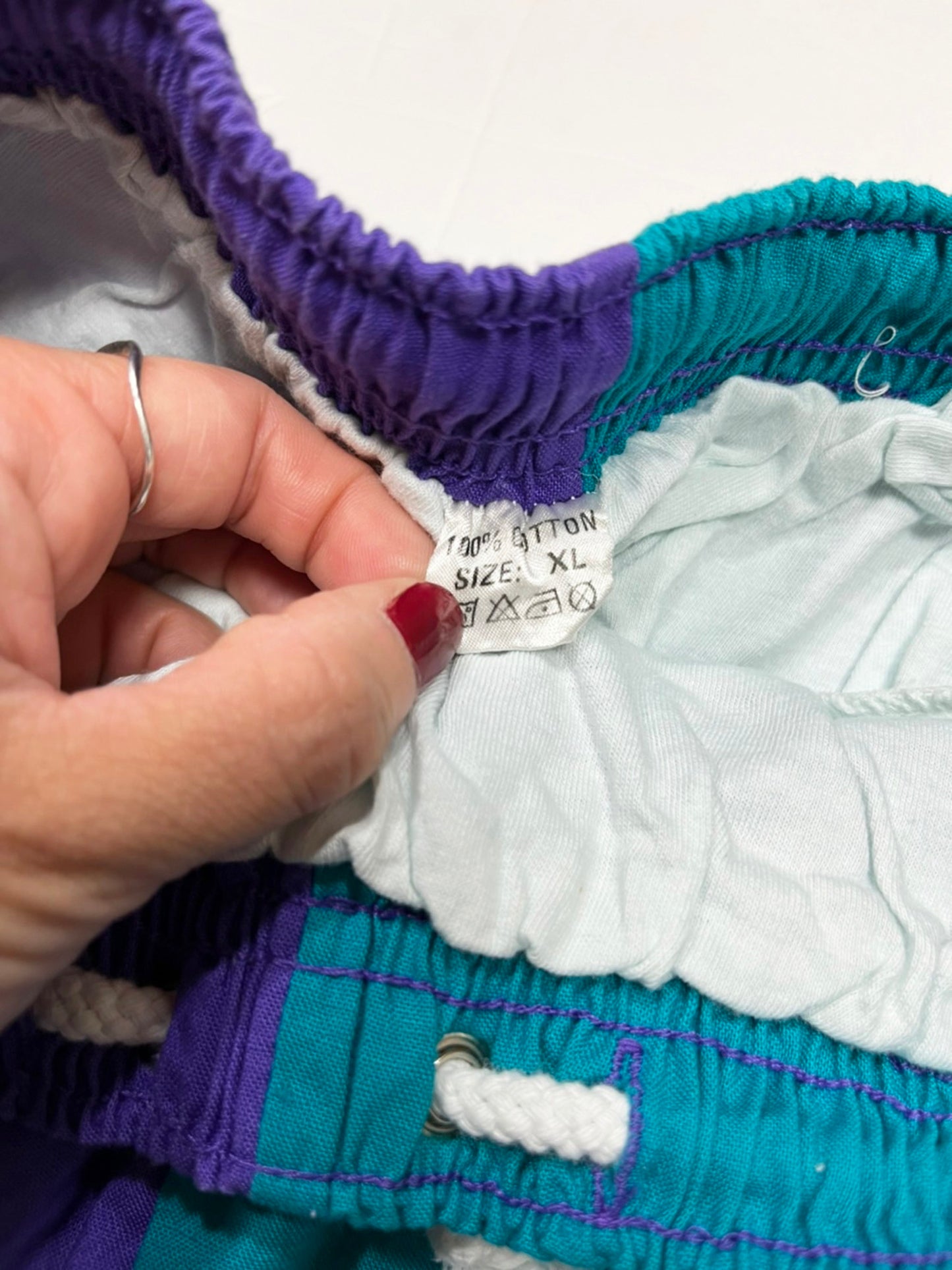 【EURO vintage】PACIFIC SURF PETROL beach shorts (レディースM相当)