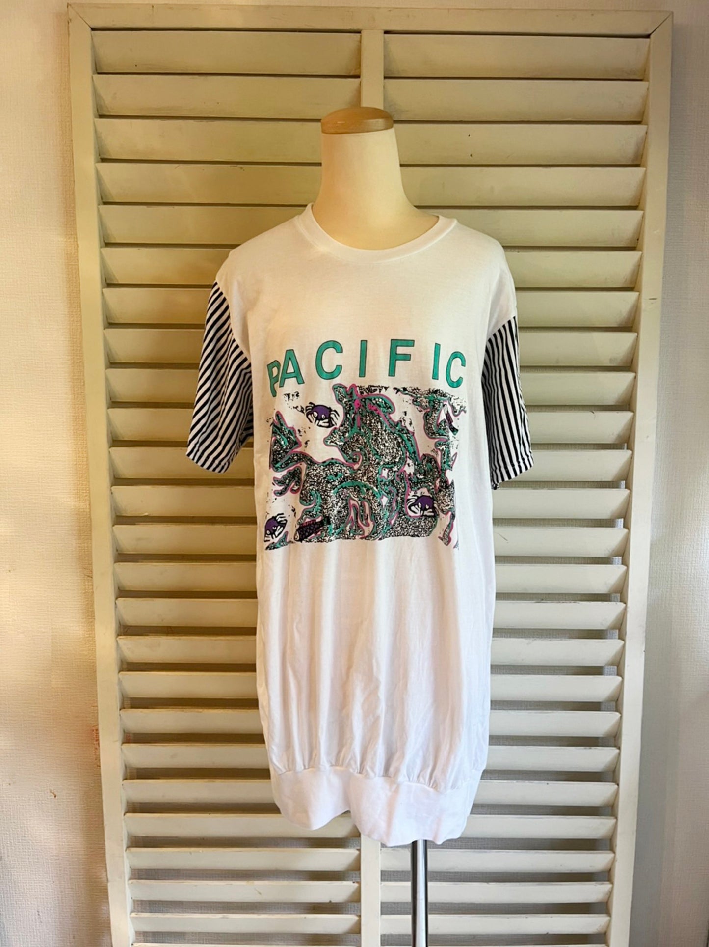 【EURO vintage】レディース PACIFIC 半袖Tシャツ ワンピース (FREE )
