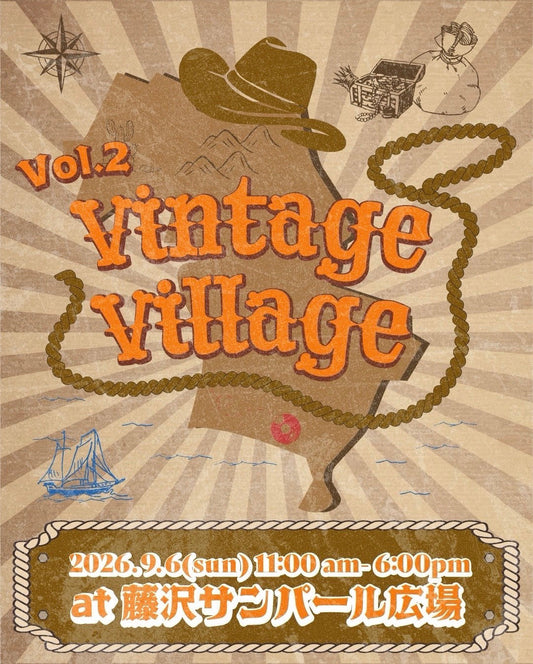 2026年9月6日（日）11:00-18:00　Vintage Village Vo.2出店のお知らせ