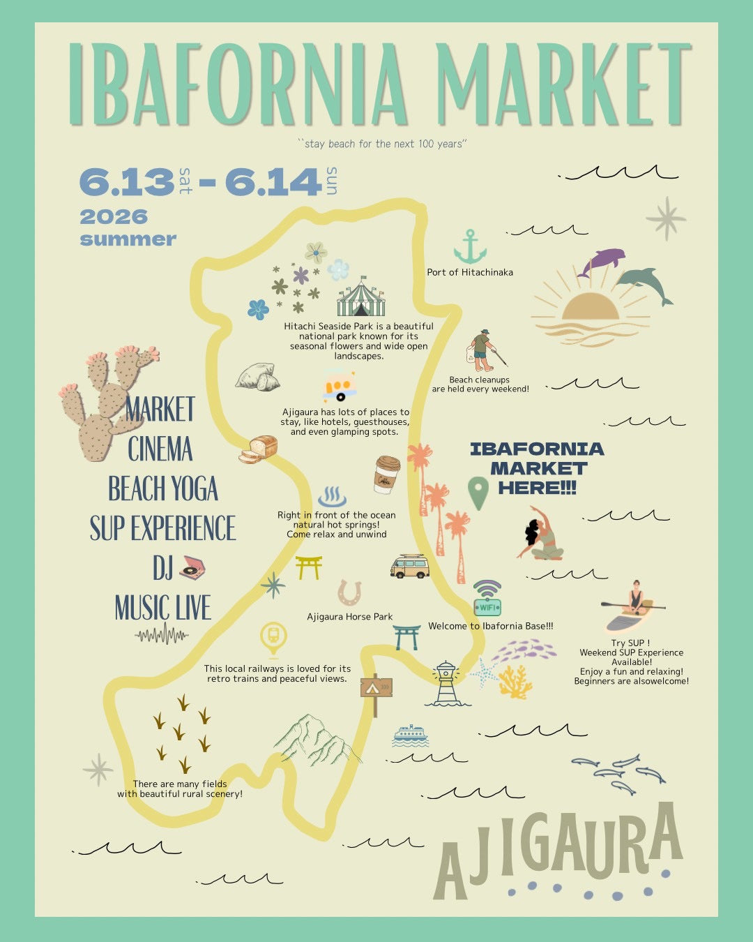 2026.6/13 IBAFORNIA MARKET出店の予定