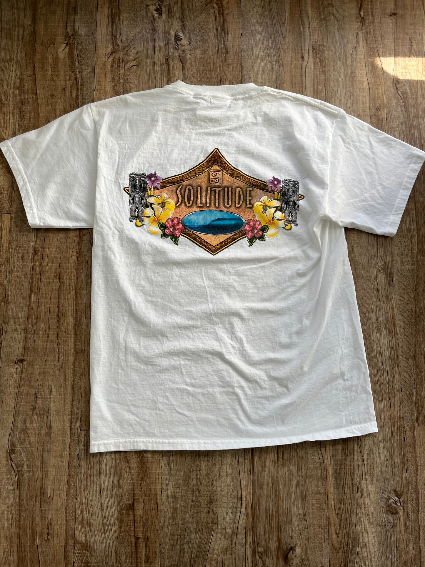 【Solitude】00's Y2K surf Hibiscus Art T-shirt Shaun Tomson （men's L)