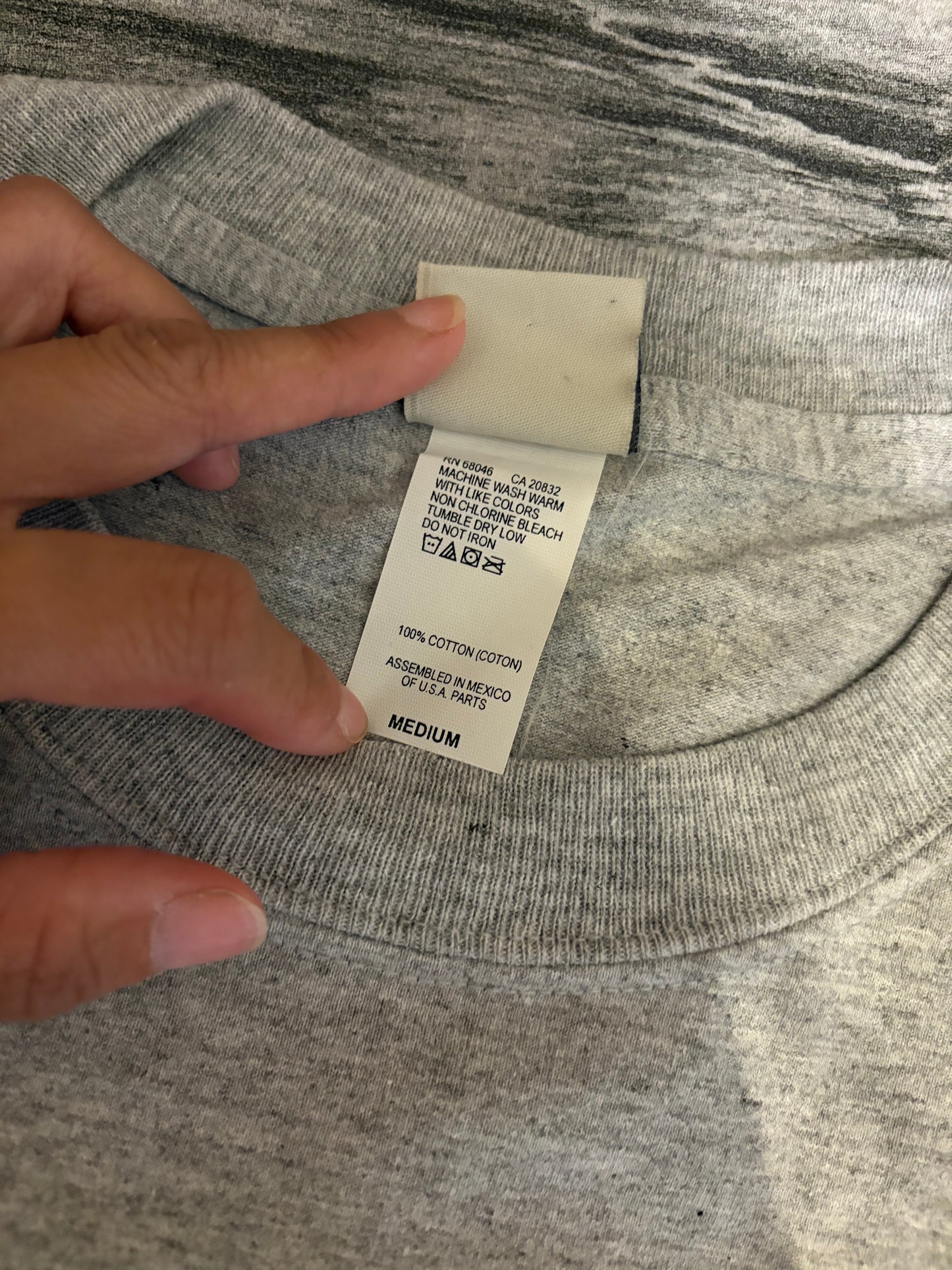 【Solitude】00's Y2K surf the waterman series john peck gray T-shirt（men's M）※カードあり