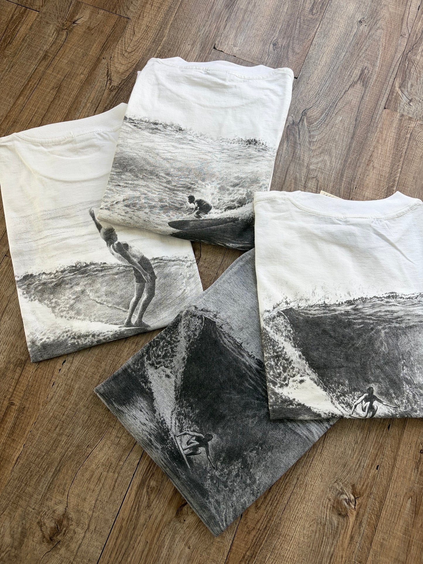 【Solitude】00's Y2K surf the waterman series john peck gray T-shirt（men's M）※カードあり