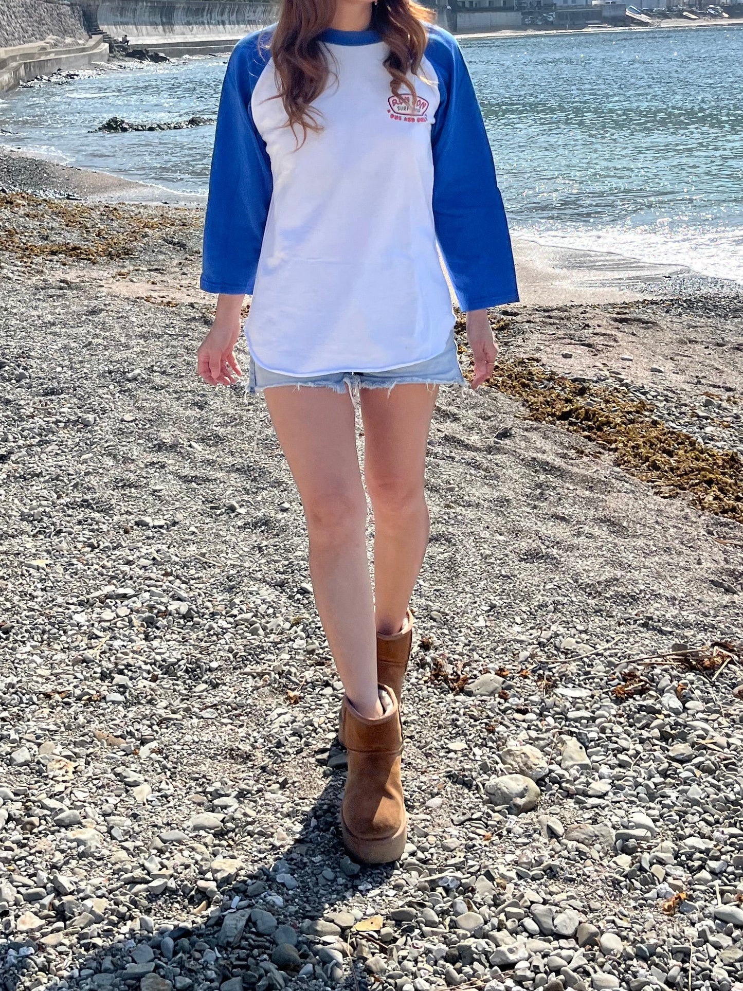 RONJON SURF SHOP Raglan Sleeve Tee (men's M相当)