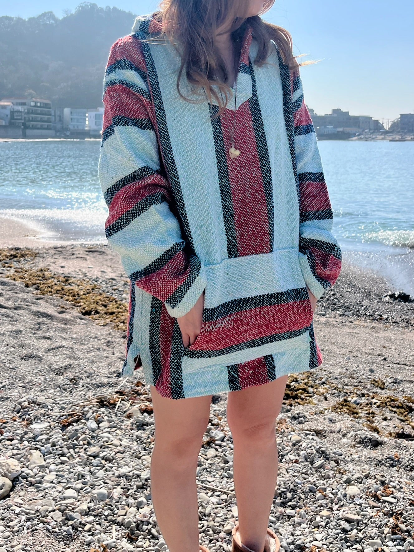 green pattern Baja Hoodie (size L)