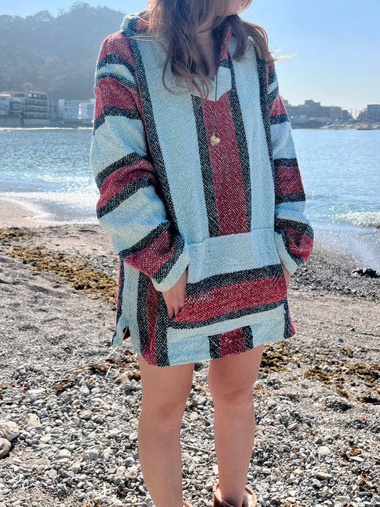 green pattern Baja Hoodie (size L)