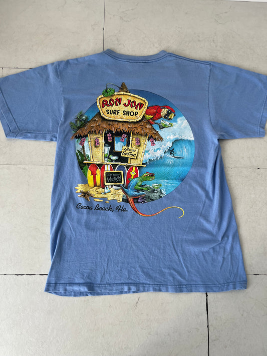 90's Ronjon Surf Shop Gone Surfing Cocoa Beech T-shirt Made in USA (men's L)