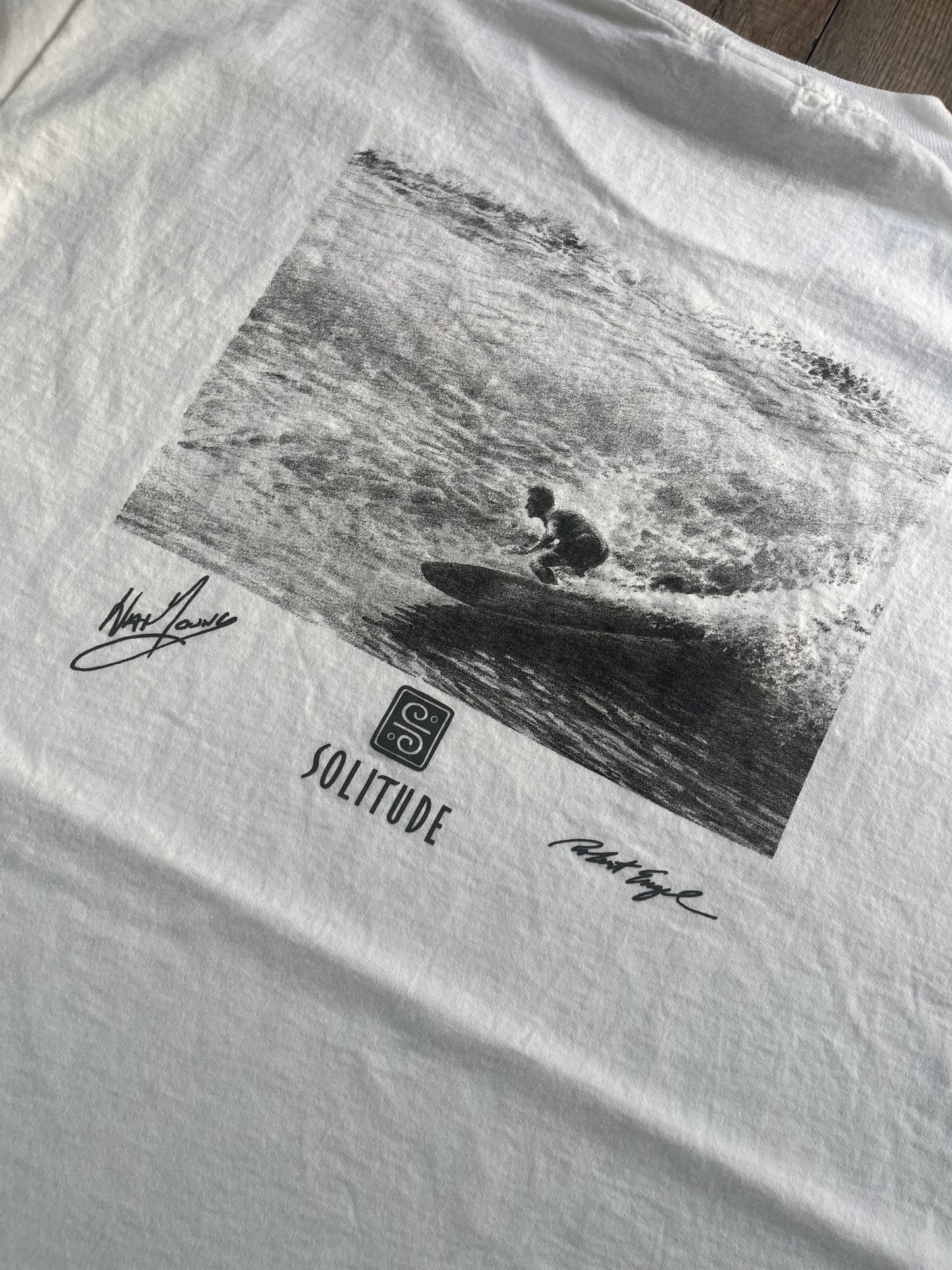 【Solitude】00's Y2K surf the waterman series nat young  T-shirt（men's M）※カードなし