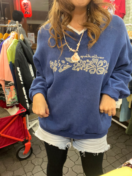 00's quik silver cotton sweater (men's M)