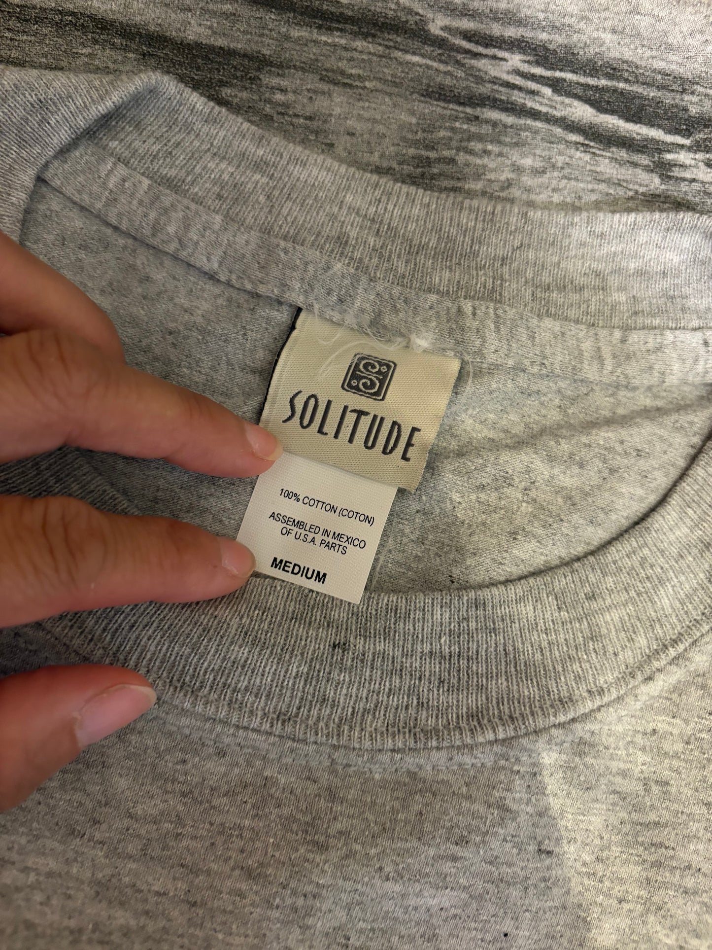 【Solitude】00's Y2K surf the waterman series john peck gray T-shirt（men's M）※カードあり