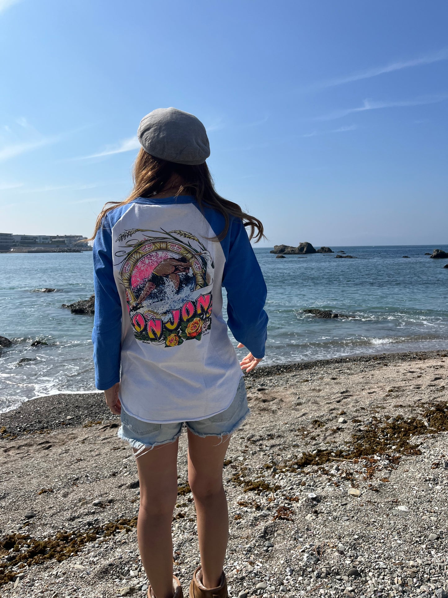 RONJON SURF SHOP Raglan Sleeve Tee (men's M相当)