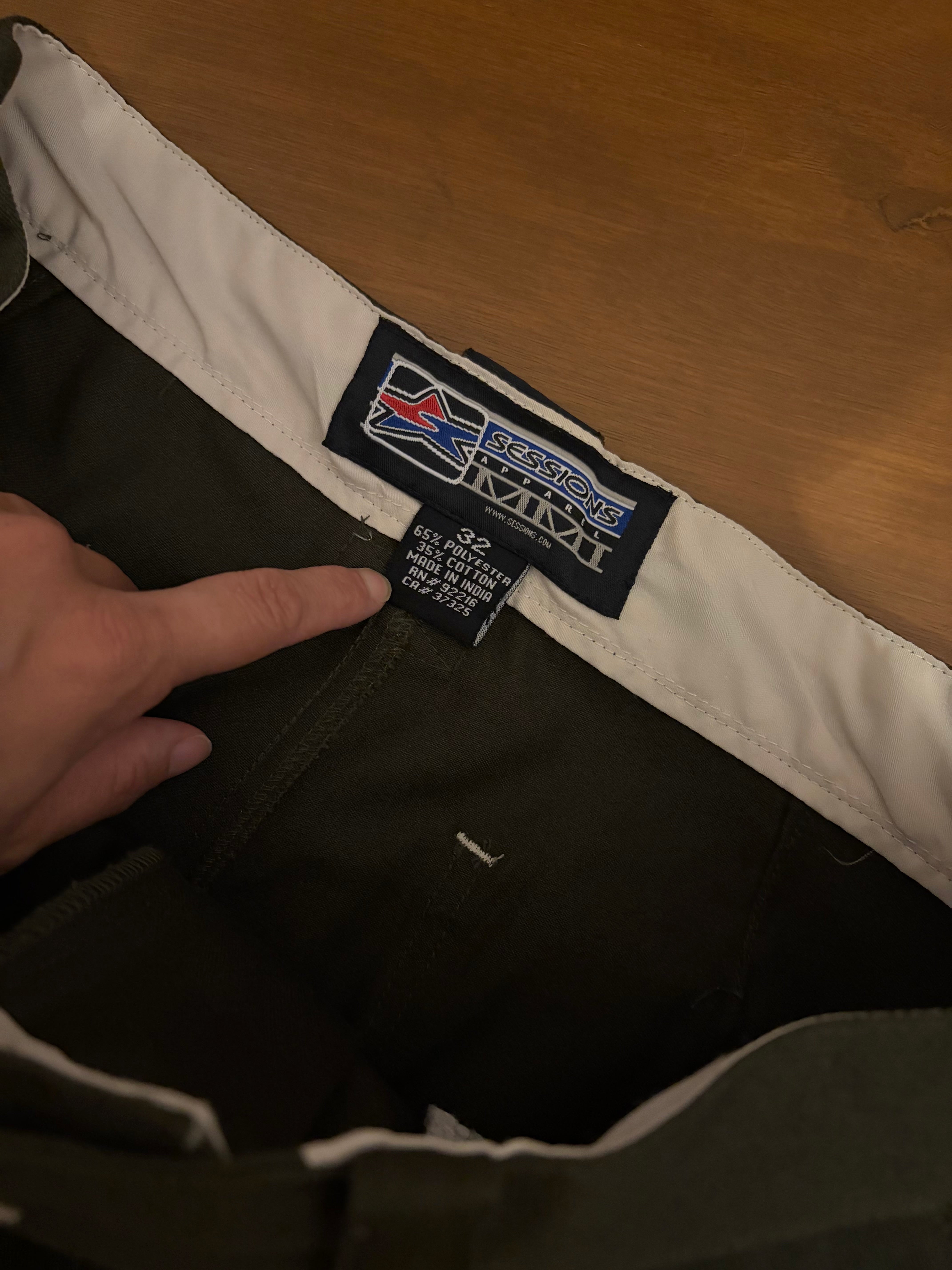 Dead Stock】 90's sessions surf skate work pants (size:32inch