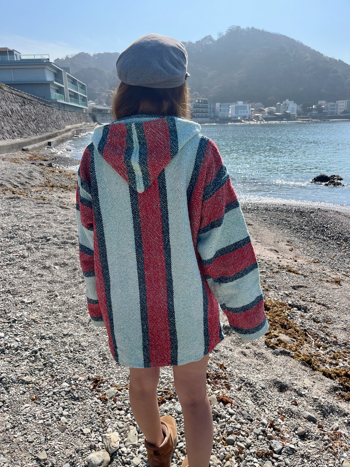 green pattern Baja Hoodie (size L)