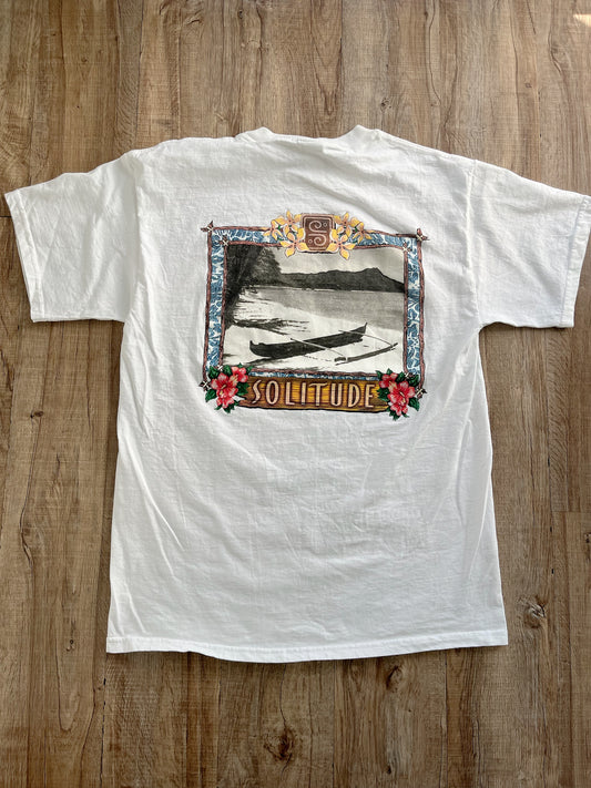 【Solitude】00's Y2K canoeing photo T-shirt Shaun Tomson （men's M）