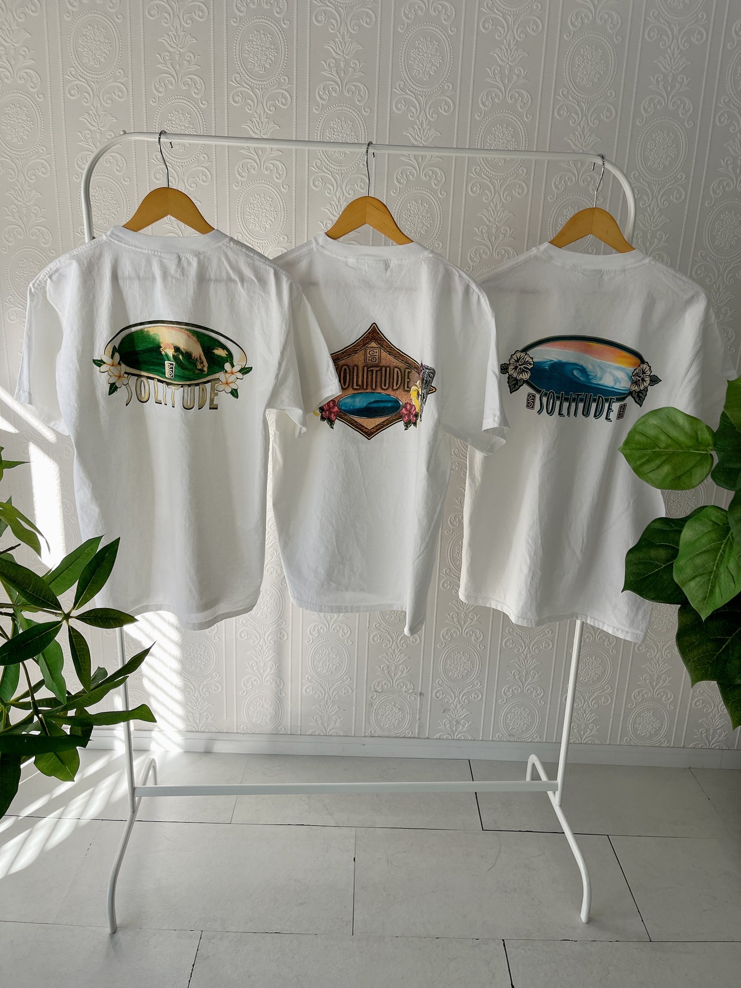 【Solitude】00's Y2K surf Big wave Art T-shirt Shaun Tomson （men's L)