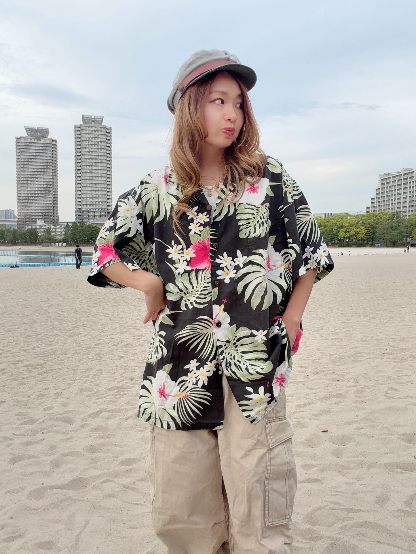 High surf All Over Pattan Cotton Aloha Shirt (men's XL)