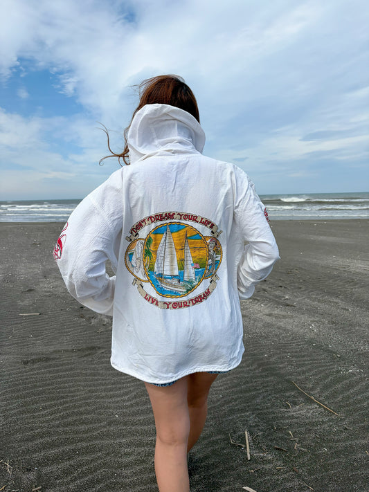 「Don't Dream your life, Live your dream」Beach Hoodie (men's M)
