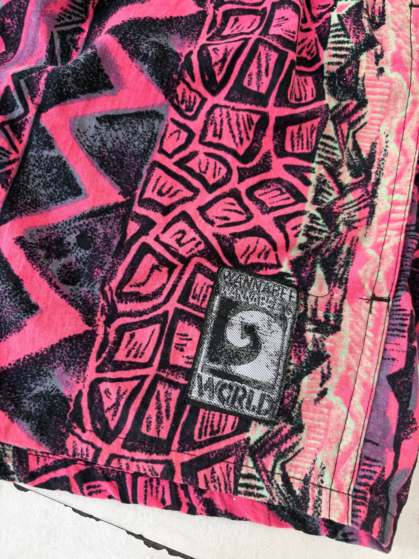80's wannabee world nylon beach shorts size s