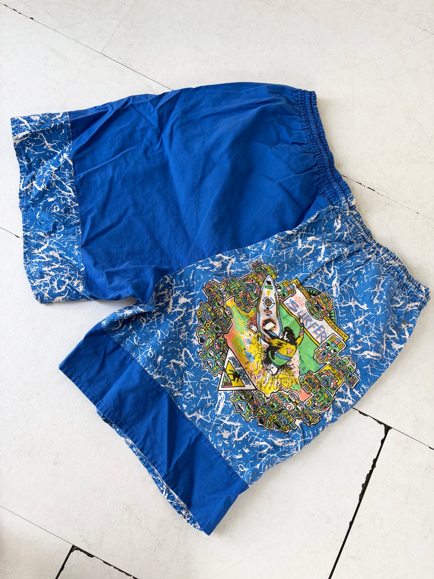 80's euro vintage Native surfer surf street cotton Beach shorts size M