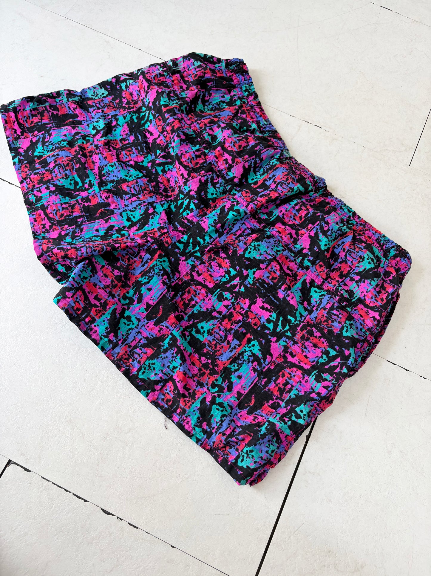 90's Ocean Blue Nylon Beach Shorts men's M（実際はL-XL)