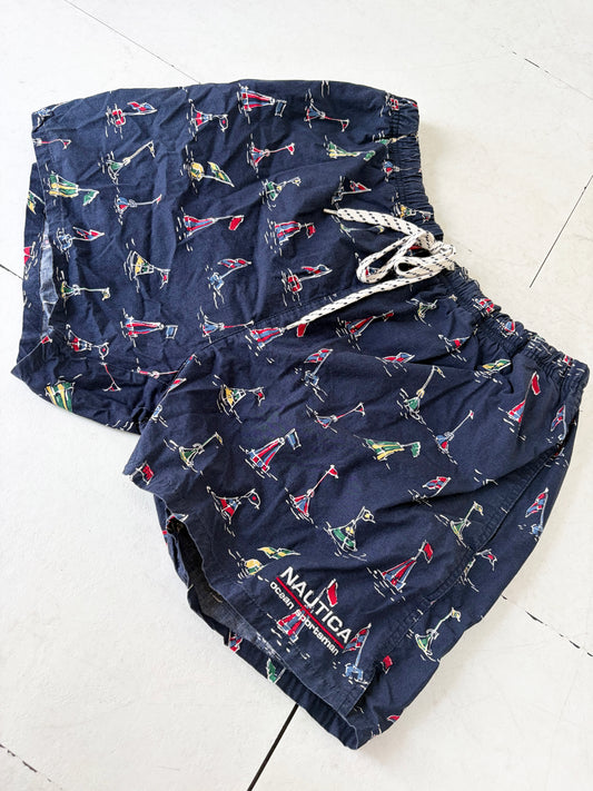 90's nautica Swim Beach shorts size men's XL