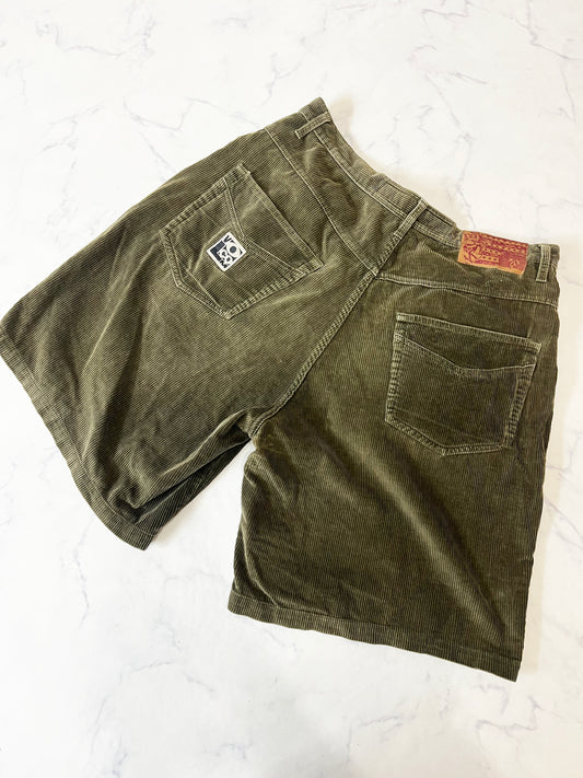 00's Volcom Corduroy Shorts Green 34inch