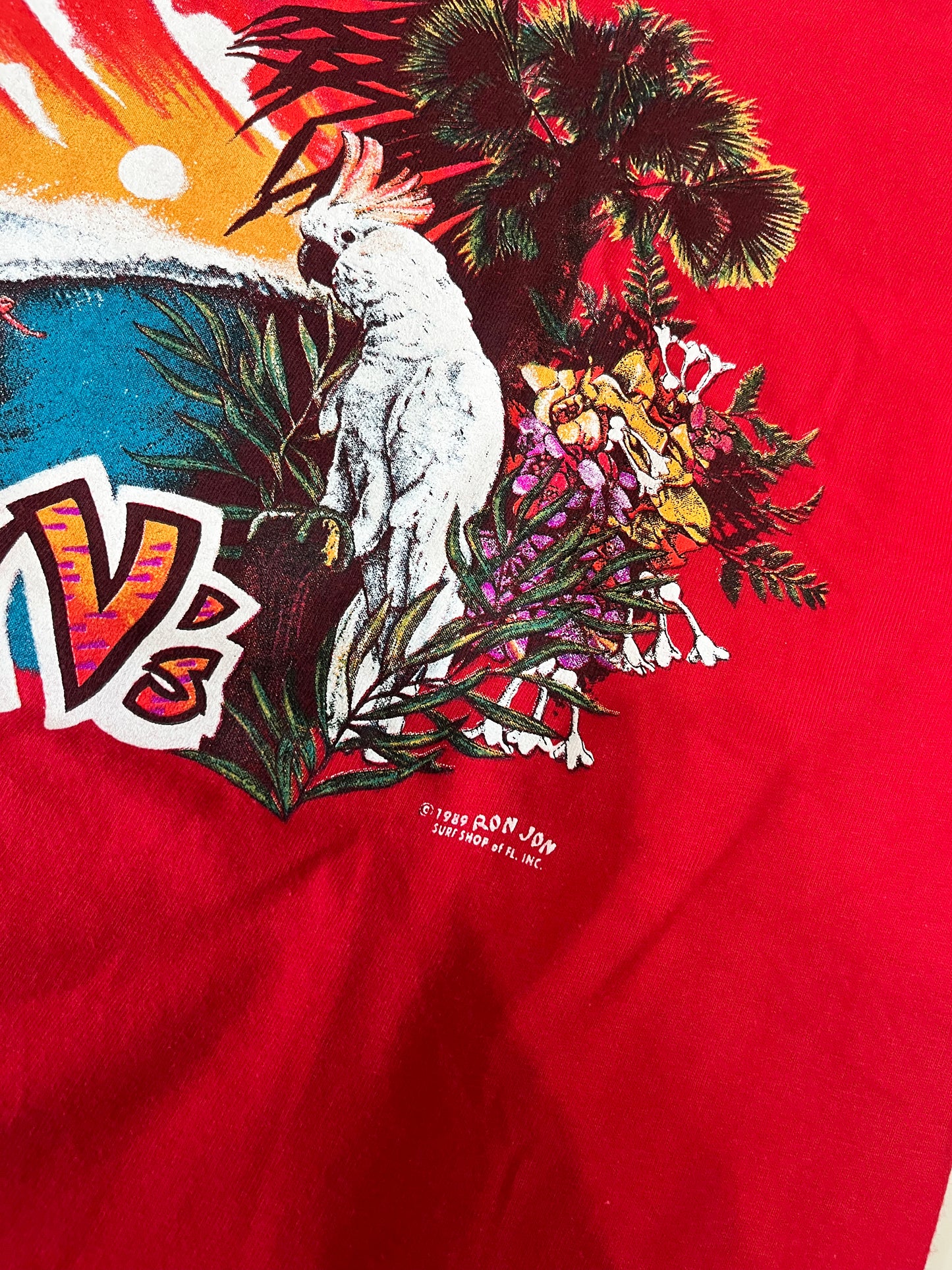 00's RONJON  SURF SHOP ONE AND ONLY Red T-shirt (adult M)