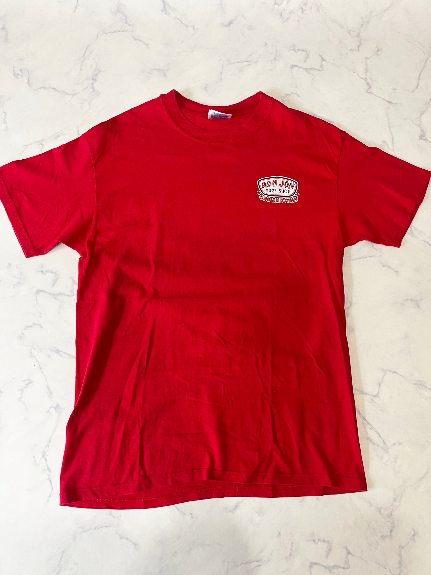 00's RONJON  SURF SHOP ONE AND ONLY Red T-shirt (adult M)