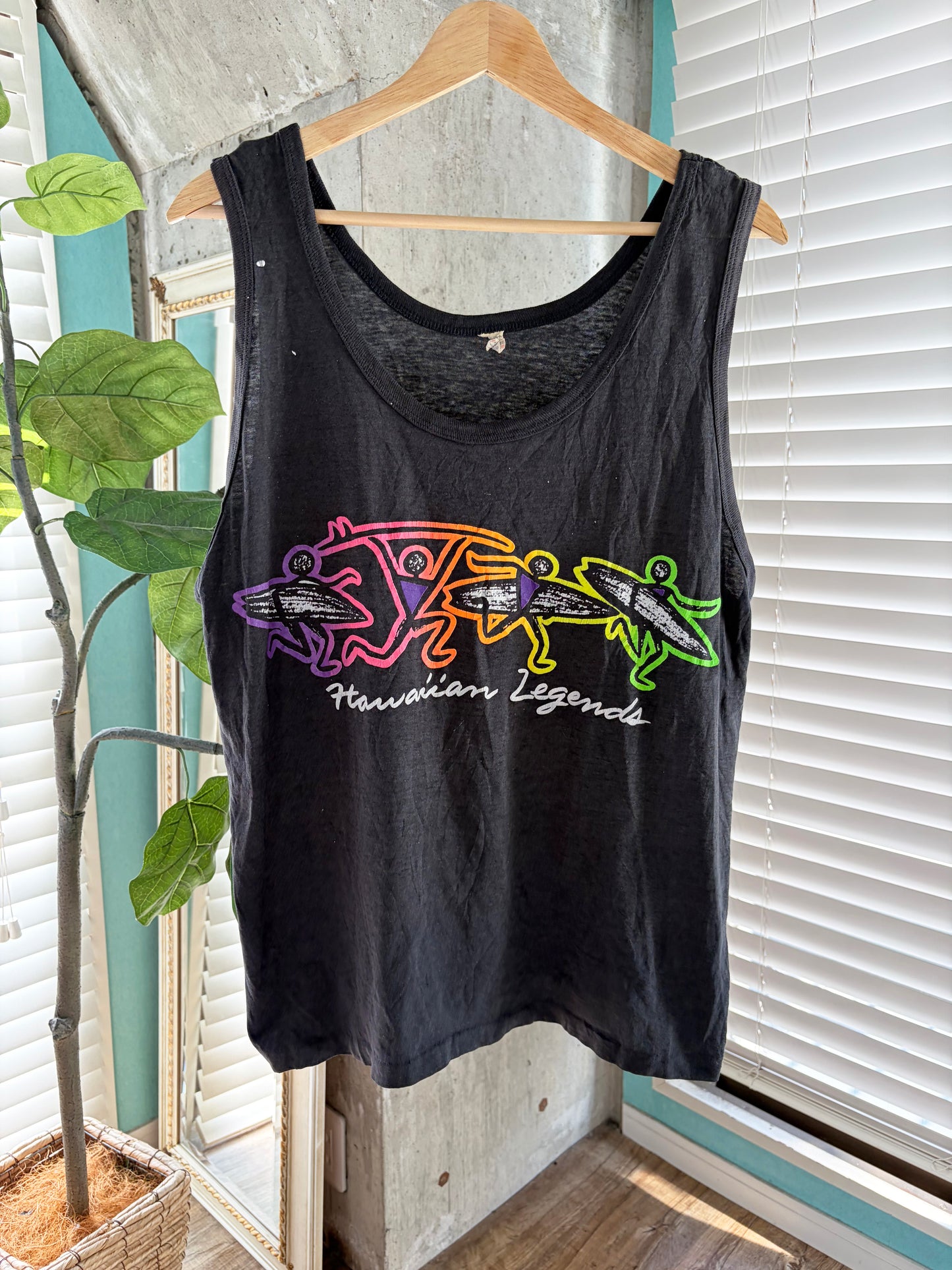 80's Vintage  hawaiian legends tank top (men's L相当)