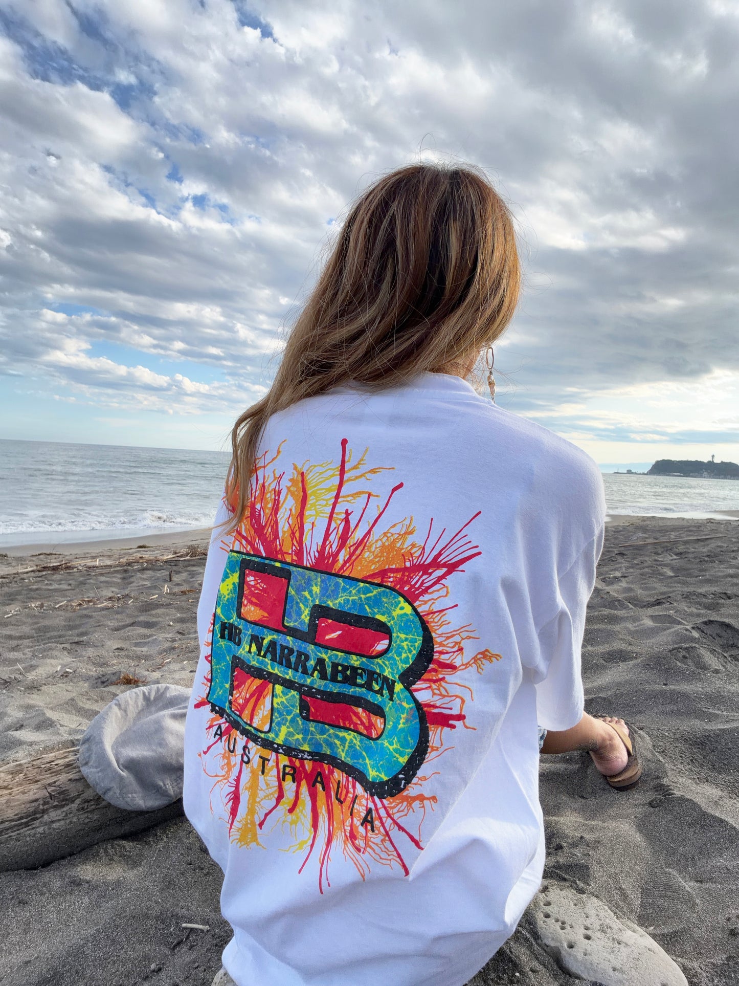 【Legend Surf Collection】90's Hot Buttered surf tee Dead Stock onewash men's L相当