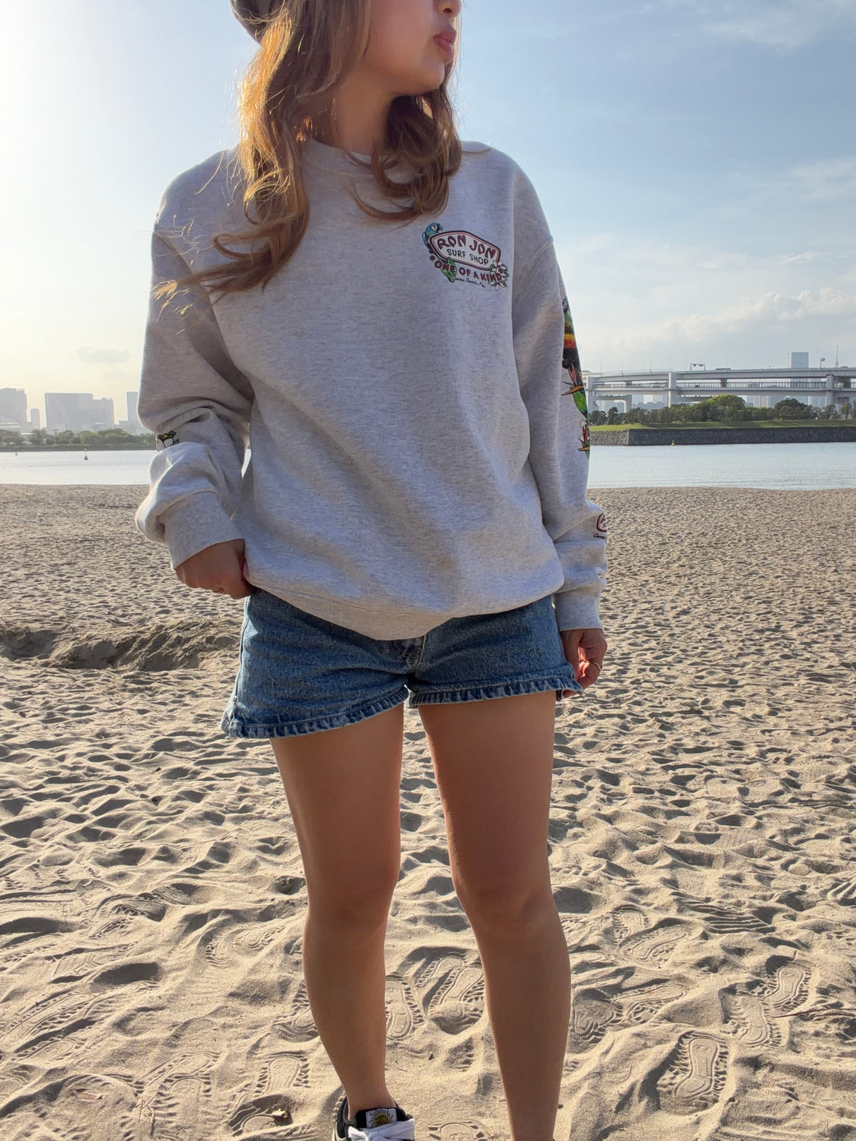00's RONJON SURF SHOP  "ONE OF A KIND" Sweat Shirt ( men's S相当)