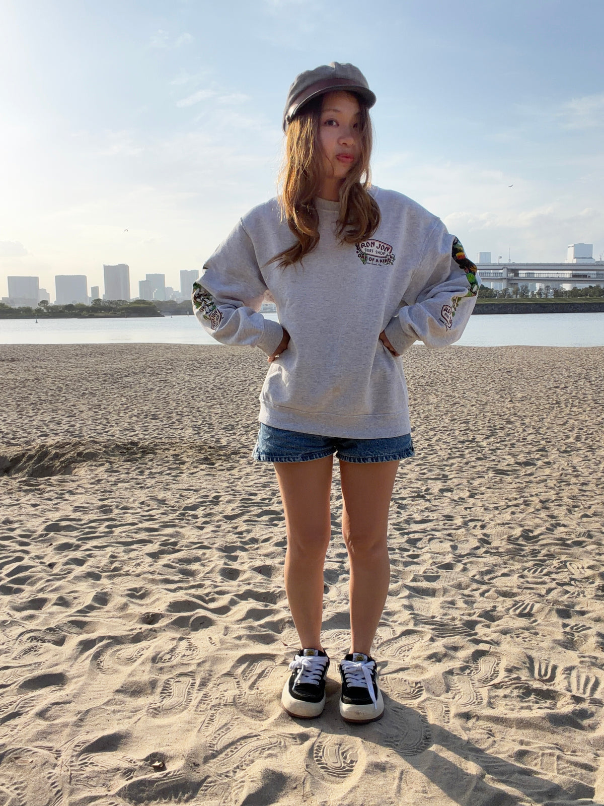 00's RONJON SURF SHOP  "ONE OF A KIND" Sweat Shirt ( men's S相当)