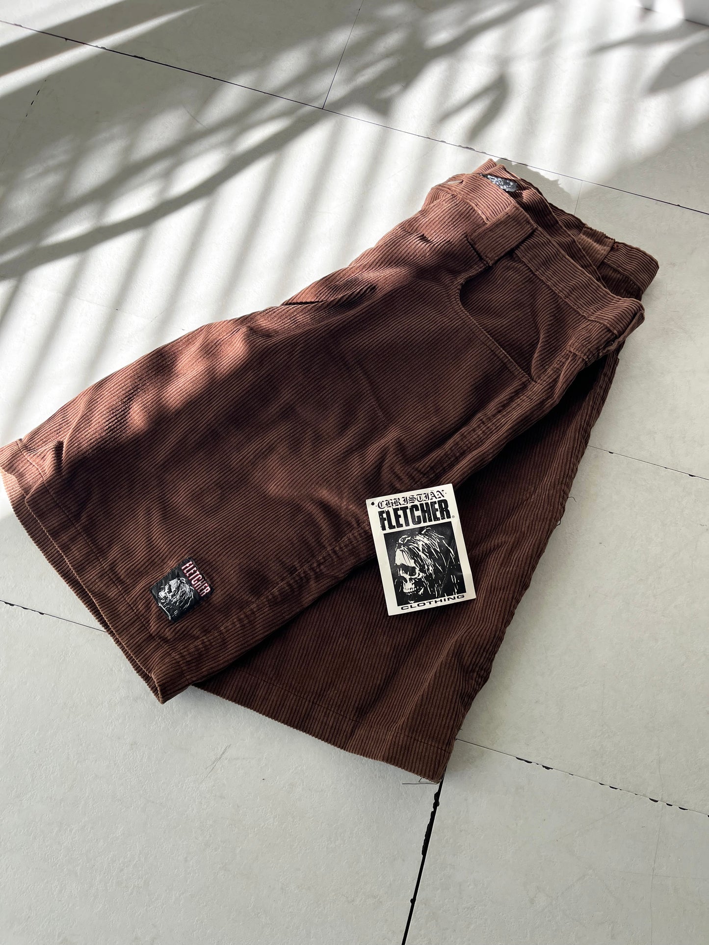 【Legend surf collection】90's Christian Fletcher corduroy short pants USA Dead stock one wash （size XL）