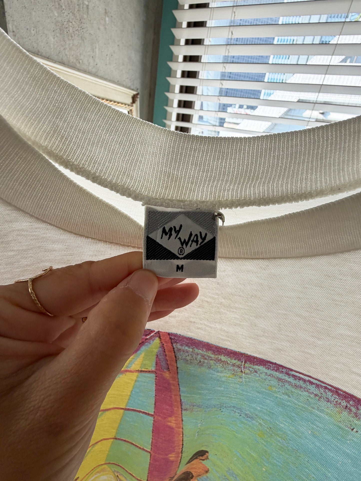 Euro vintage myway water sports tee size M