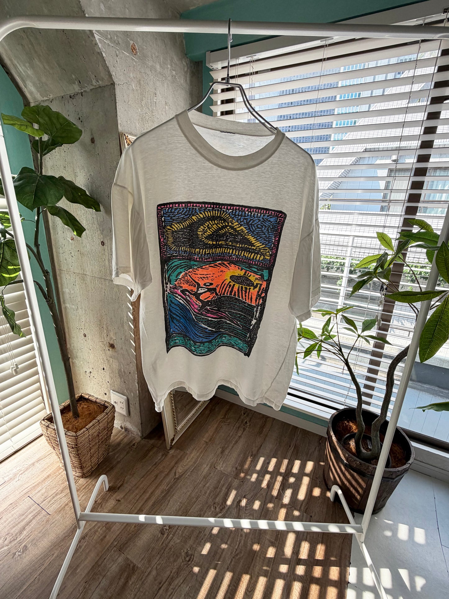 00's quik silver surf tee men's M相当
