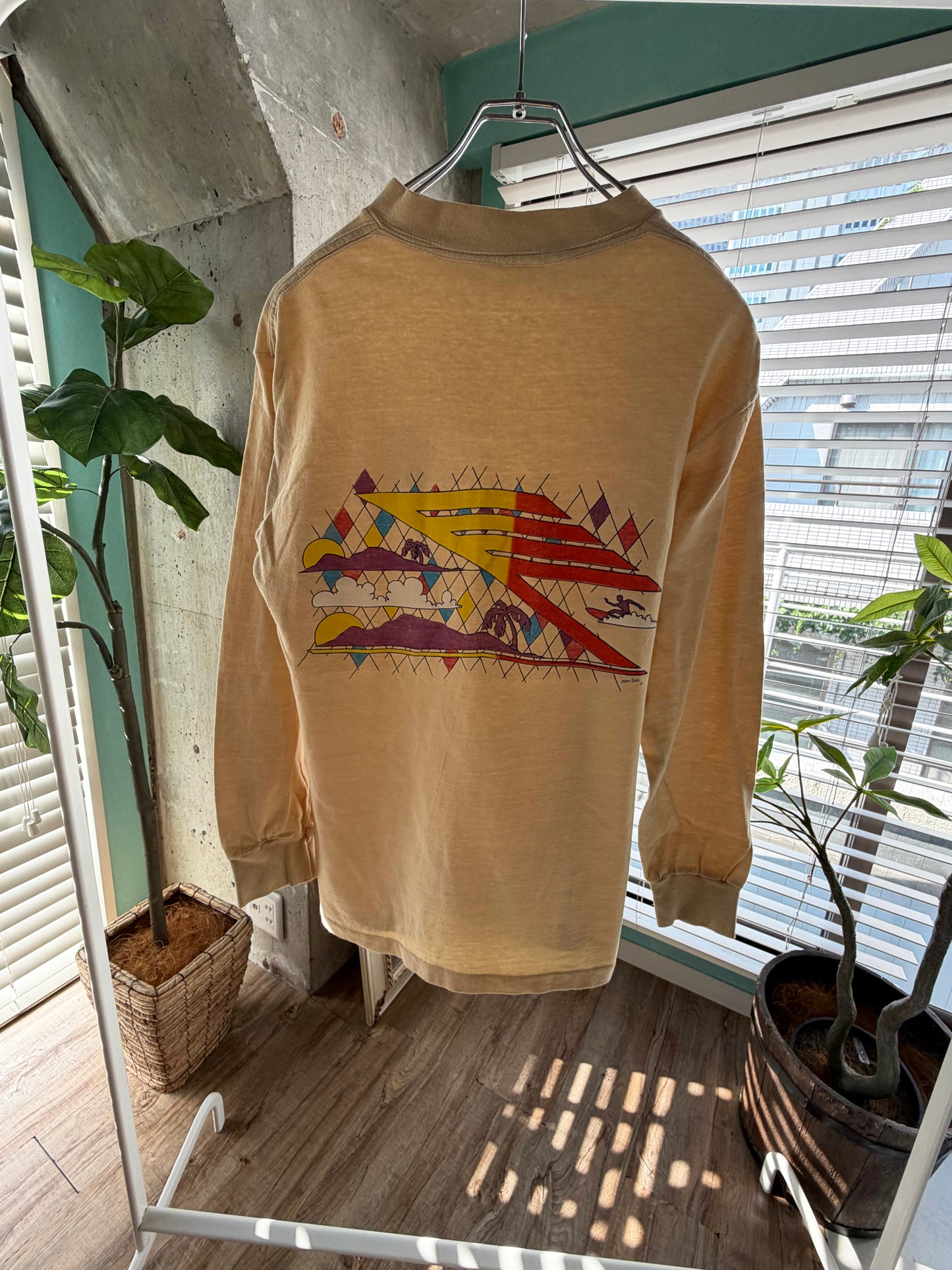 80's Surfing Long Sleeve Tee men's M Made in USA