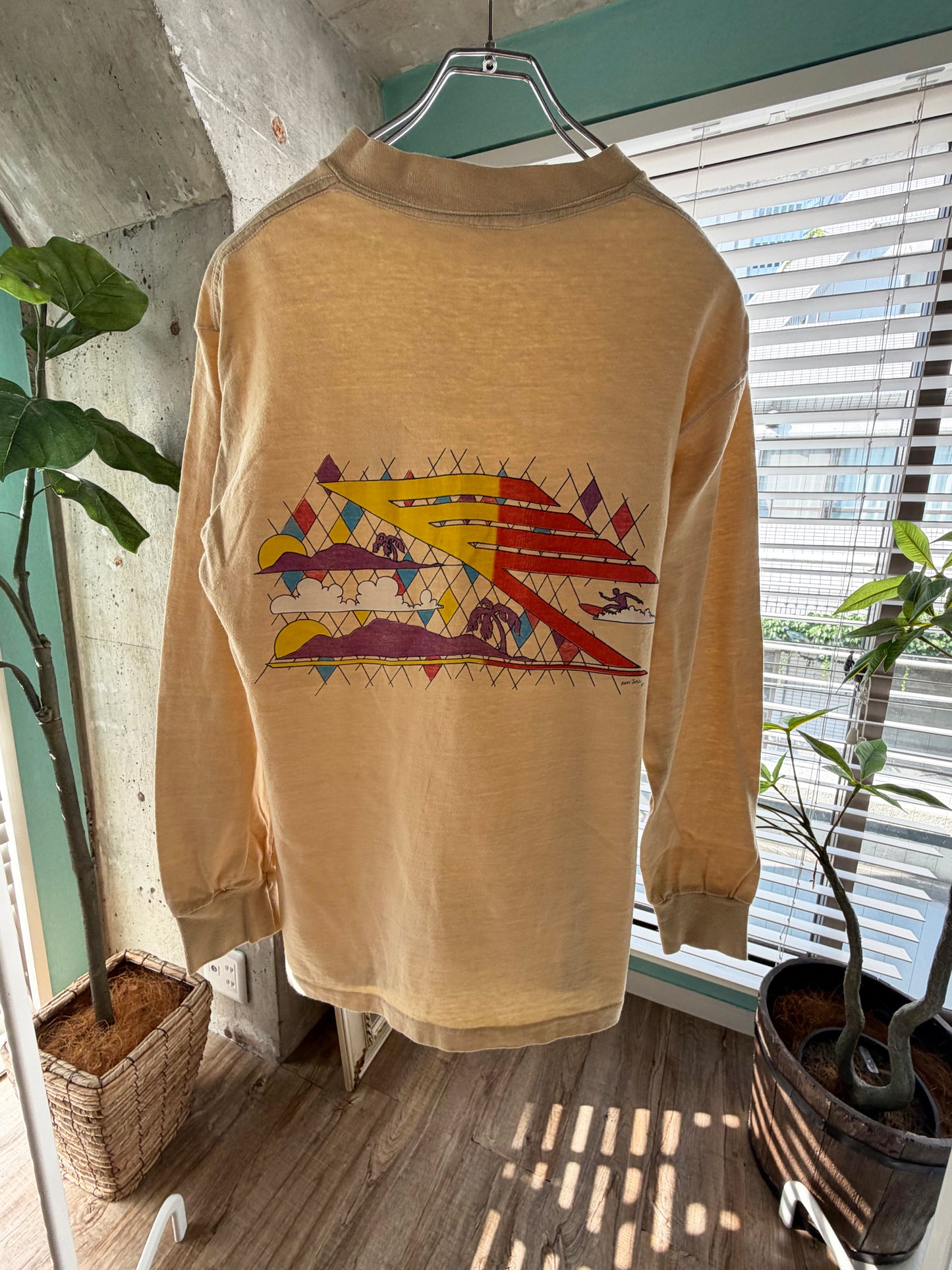 80's Surfing Long Sleeve Tee men's M Made in USA