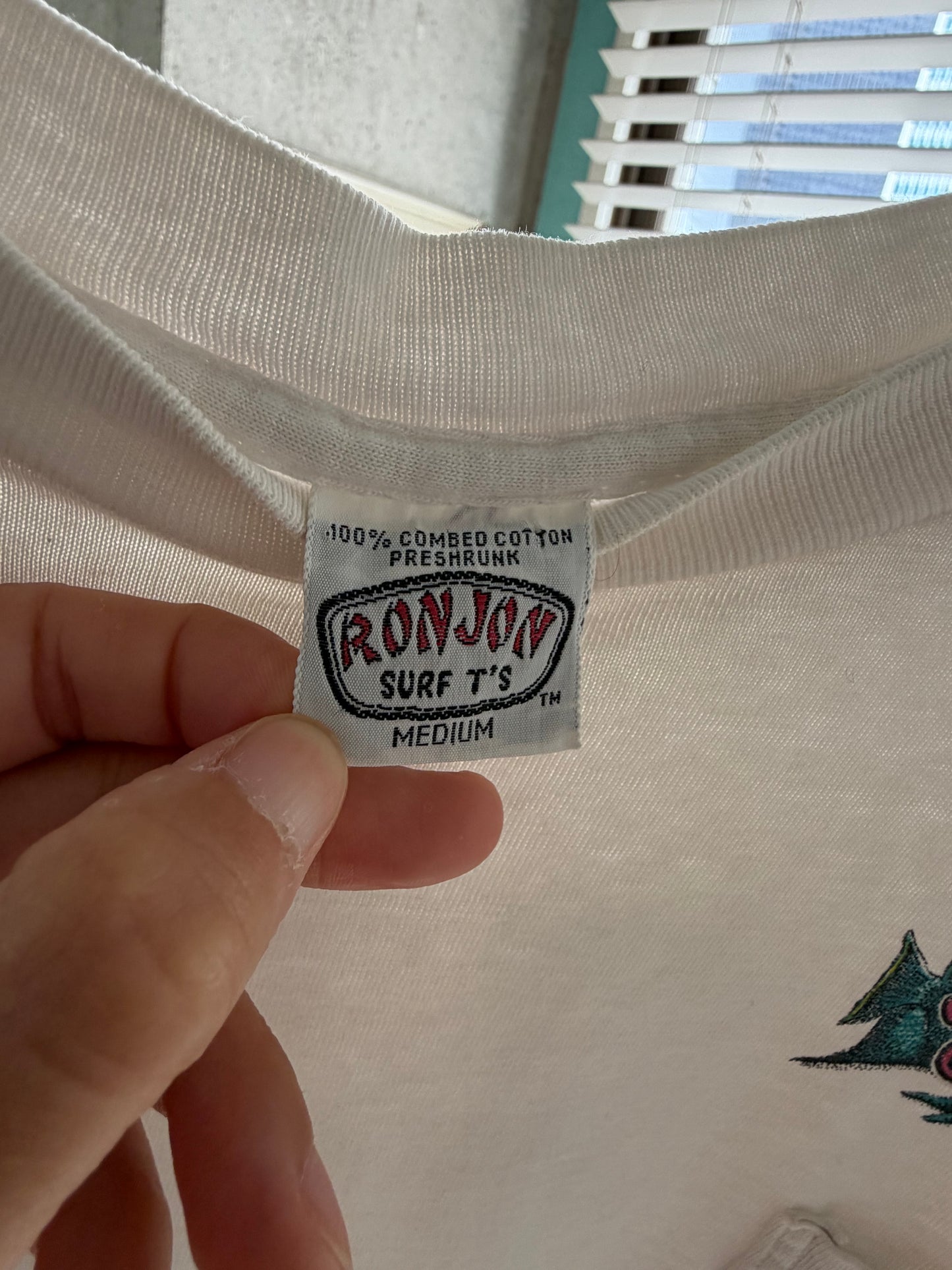 90's Ronjon Surf Shop Protect Our Oceans Pocket Tee size M