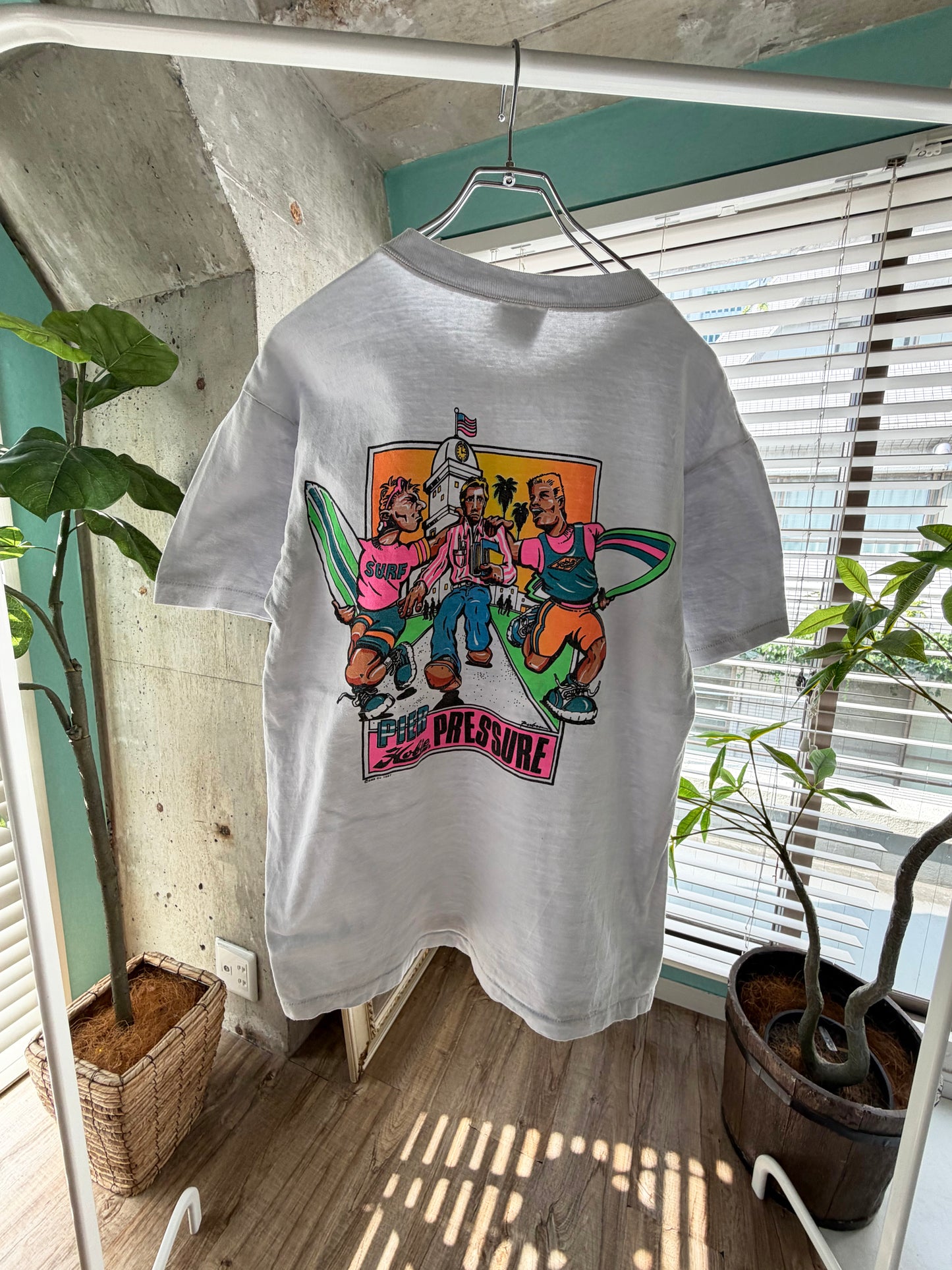 80's Hobie PIER PRESSURE Print Tee men's L