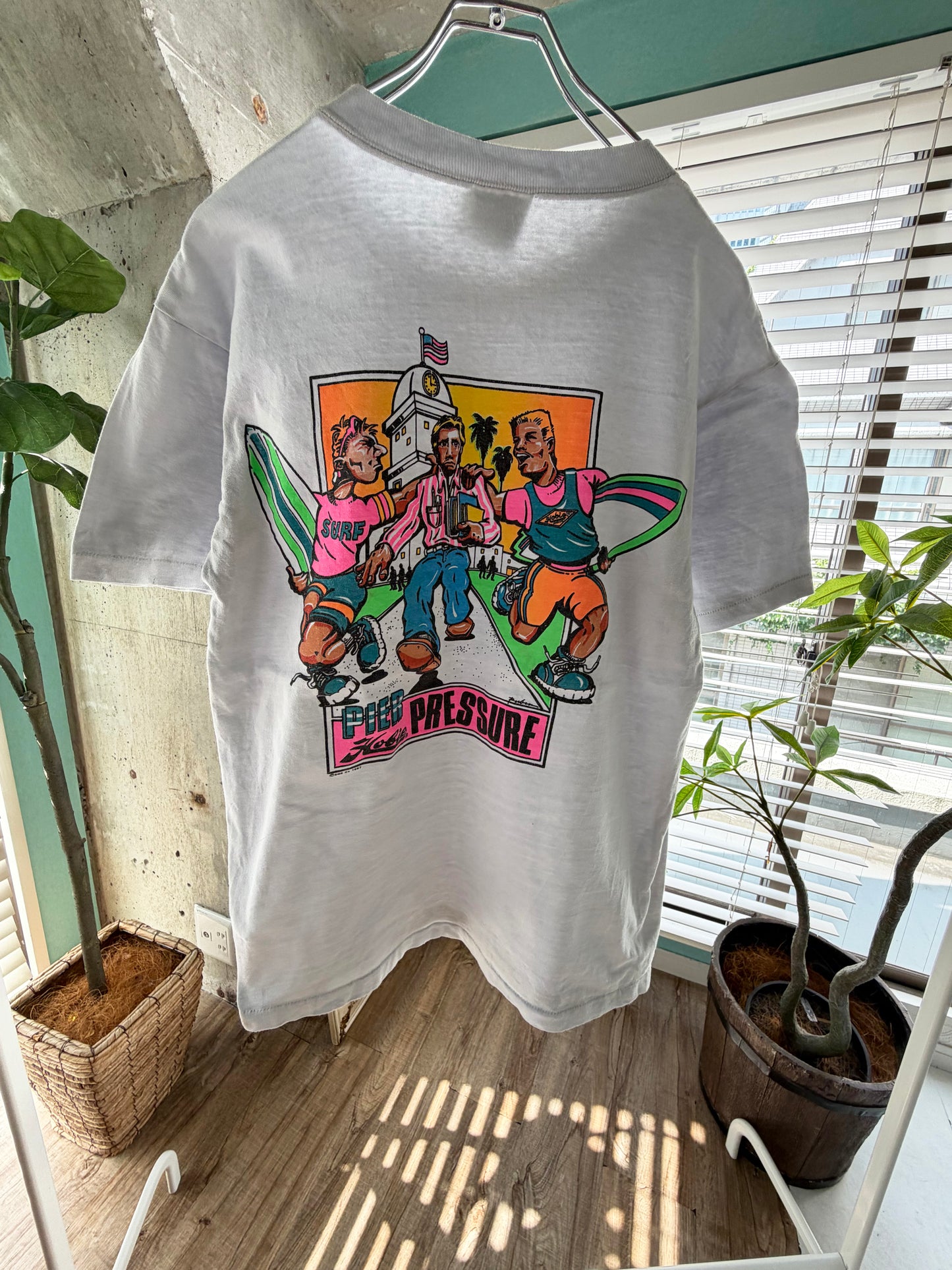 80's Hobie PIER PRESSURE Print Tee men's L