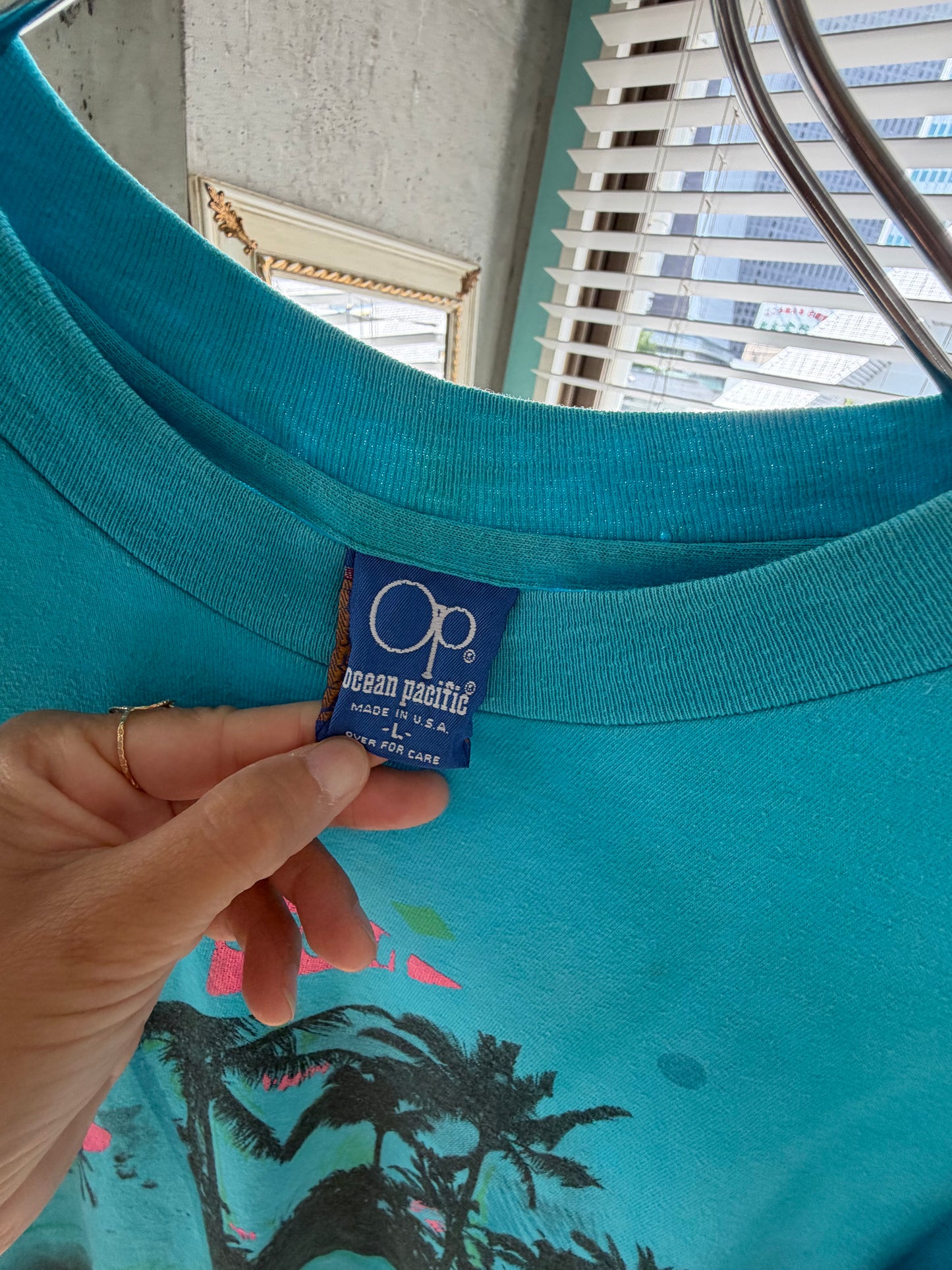 80's Ocean Pacific Surfing Tee men's L