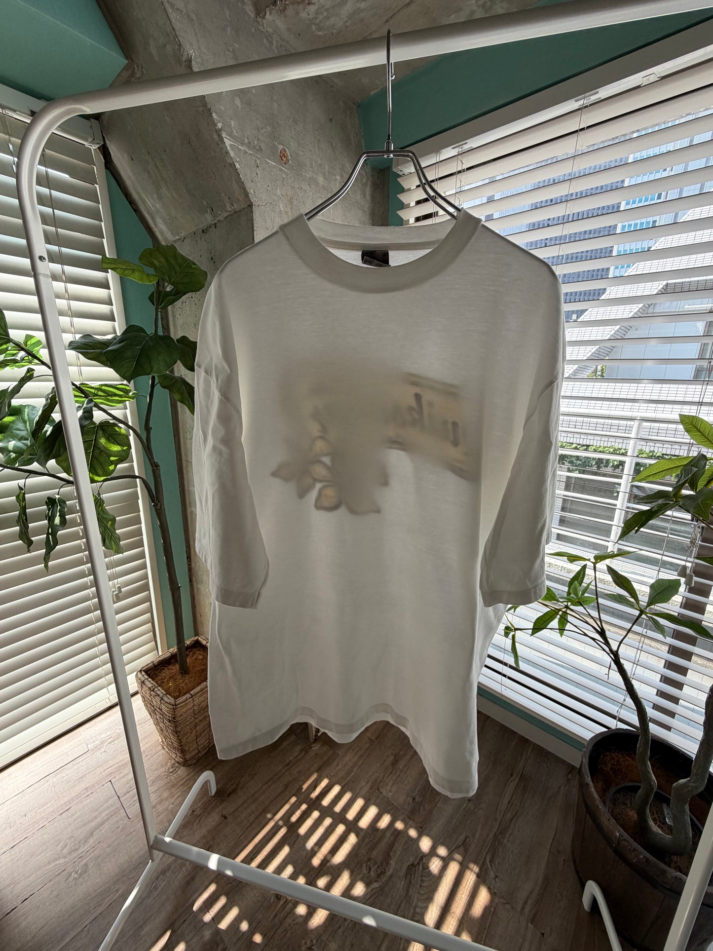 90's Quiksilver Flower Logo Pattan Tee men's XL