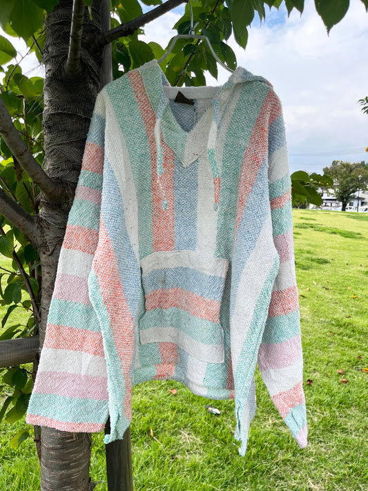 Pastel gradient Baja Hoodie mexican parka （size XL）