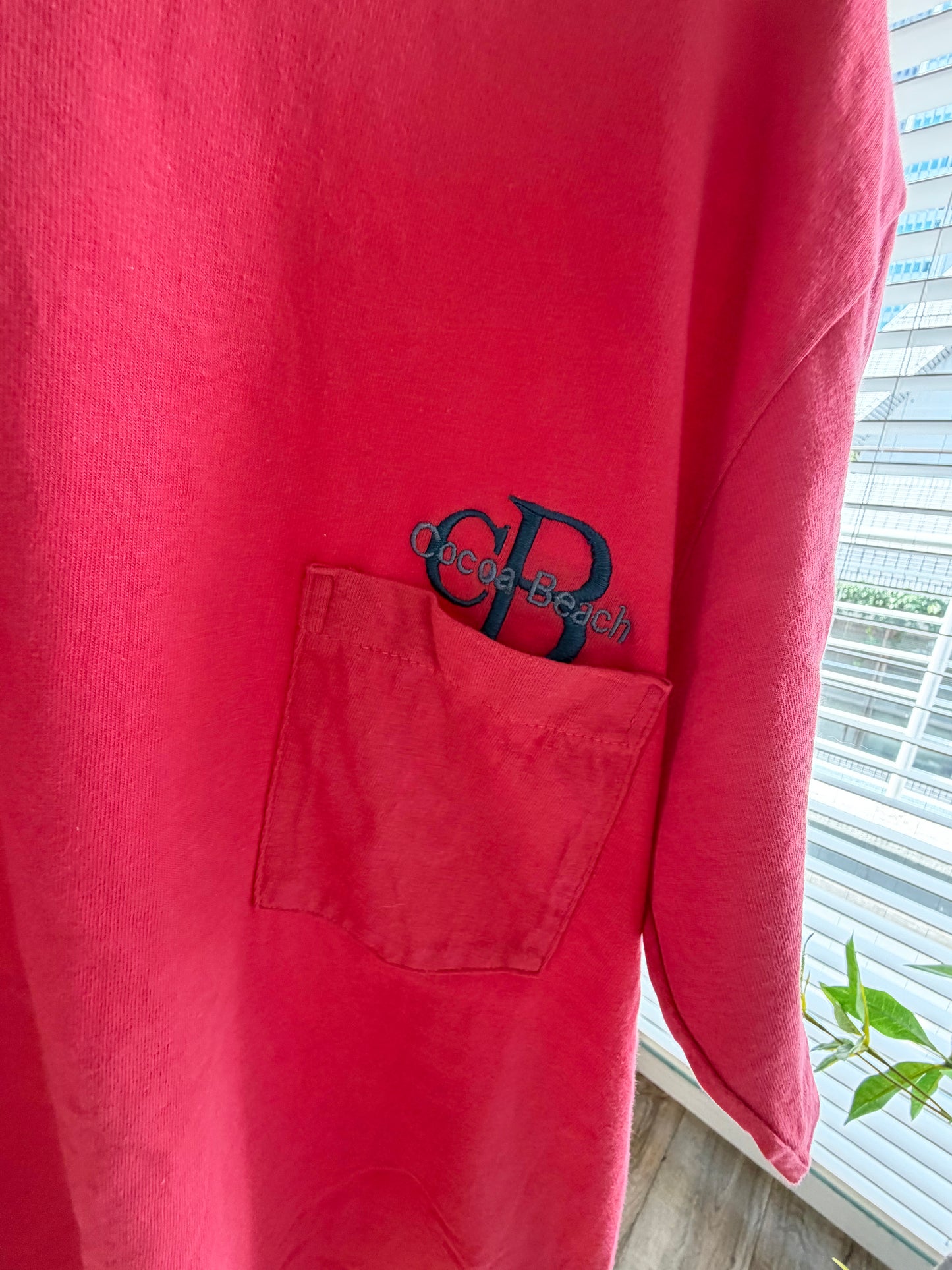 90's Ronjon Surf Shop Simple Cocoa Beach Logo Pocket tee men's L