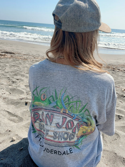 00's RONJON SURF SHOP Ft.LAVDER DALE Frog  T-shirt (men's L)